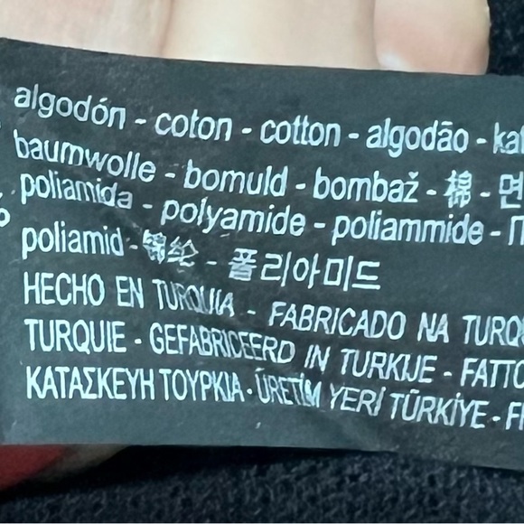 Zara Black Knit Dress with Multicolor Trim L - Picture 10 of 10